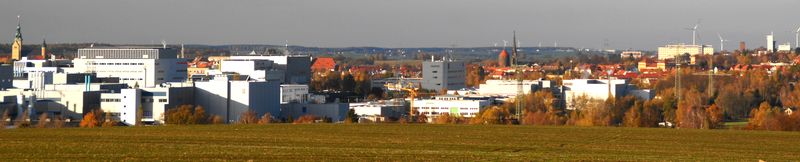 Panoramablick vom Goldberg auf Freiberg