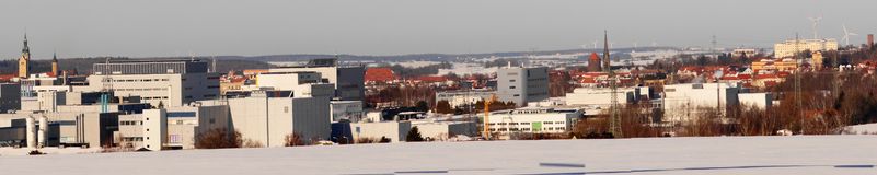 Panoramablick vom Goldberg auf Freiberg 