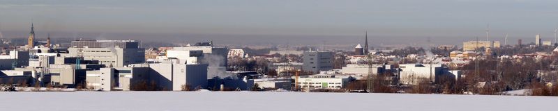 Panoramablick vom Goldberg auf Freiberg 